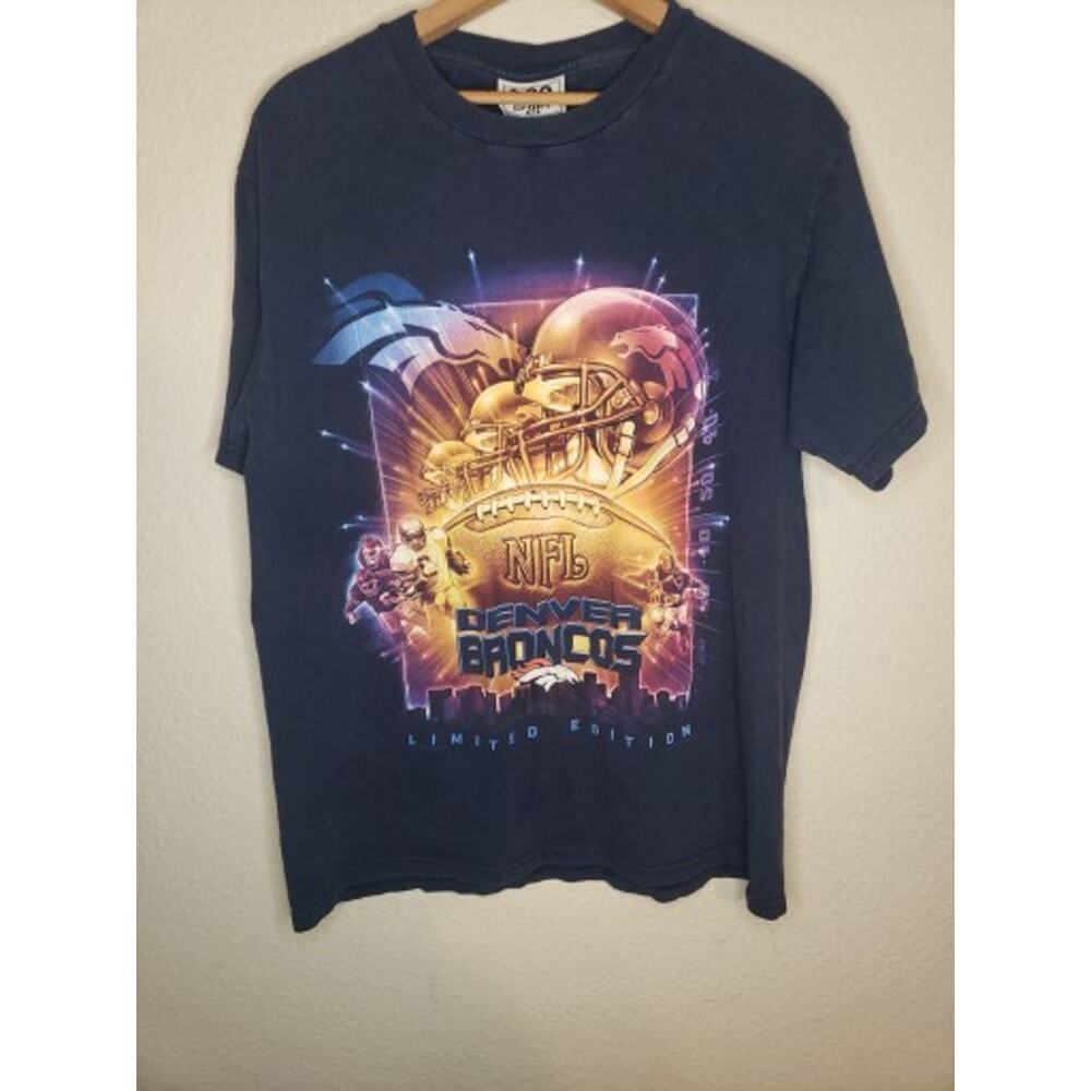 VINTAGE Y2k Denver Broncos Super Bowl XXXIII 1999 T SHIRT NFL Size MEDIUM